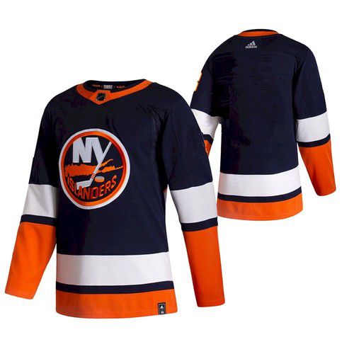 Men New York Islanders Blank Black NHL 2021 Reverse Retro jersey->detroit red wings->NHL Jersey